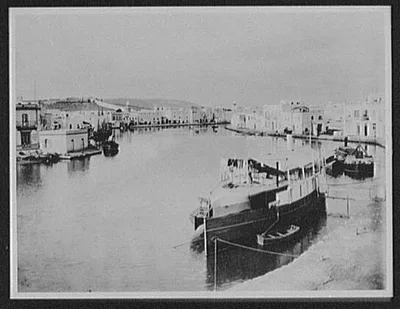 Basin, or inner harbor, of the old city of Biserte [i.e. Bizerta,…, Bizerta, Tunisia, 1894