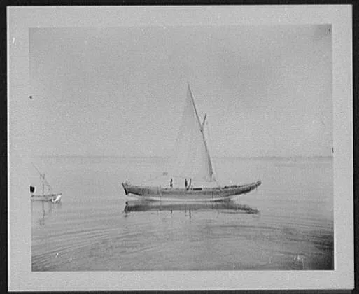Suez - a native Arab dhow, Egypt, 1894
