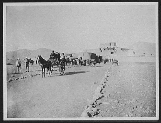 2-wheeled "tum-tum" cart leaving Jamrud Fort for trip to nearby…, Pakistan, Jamrud, 1895