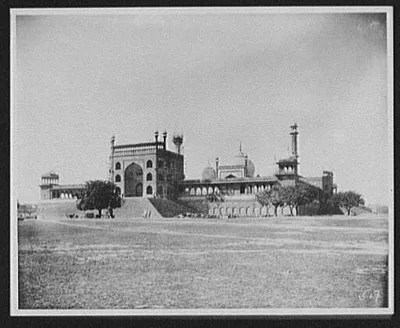 Delhi - Jumma Musjid, or Great Mosque - rear view, India, Delhi, 1895