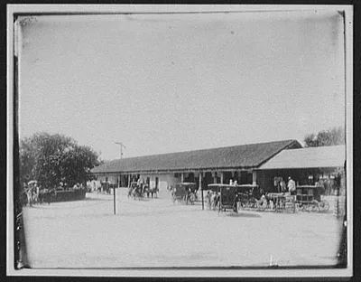 Railway station near Calcutta, India, 1895
