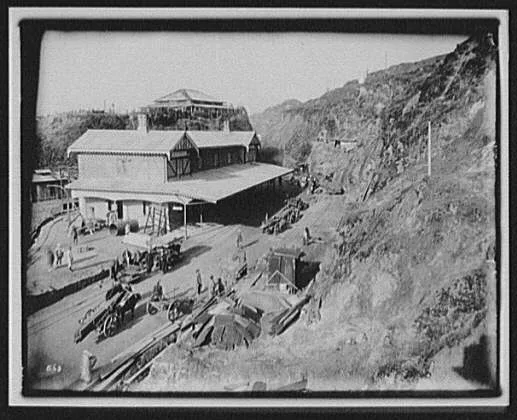 Railway station at Ghoom, East Bengal, India, Ghoom, 1895