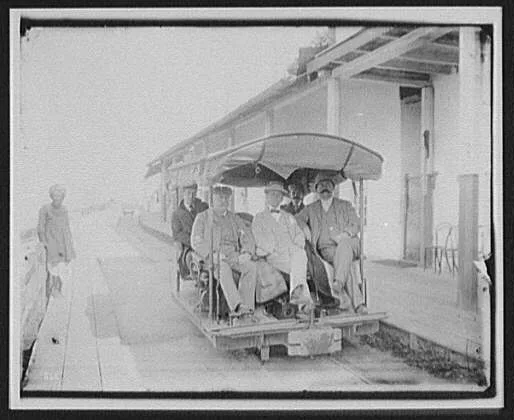 WTC [i.e. World Transportation Commission] members posed in special…, India, 1895