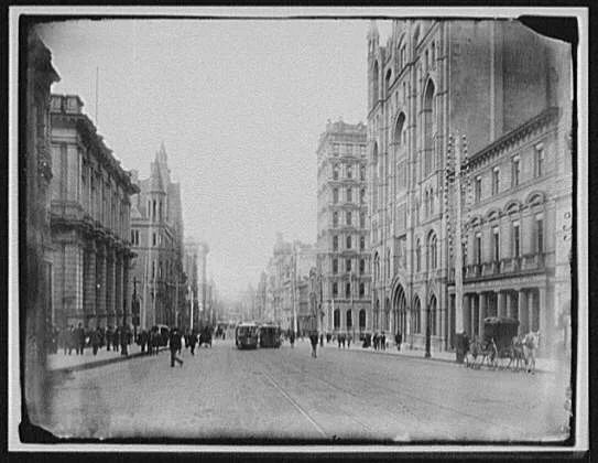 Victoria - Collins Street in Melbourne, 1895