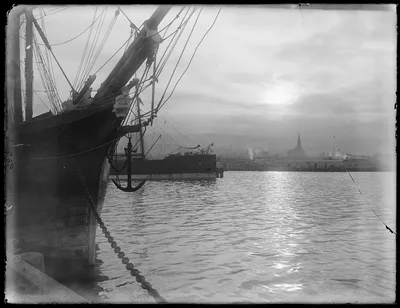 Dunedin harbor at sunset, Dunedin, New Zealand, 1895