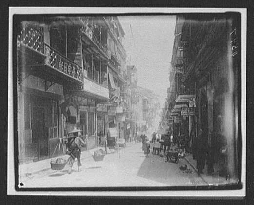 Ellington street scene - Chinese Quarter, Hong Kong, 1895
