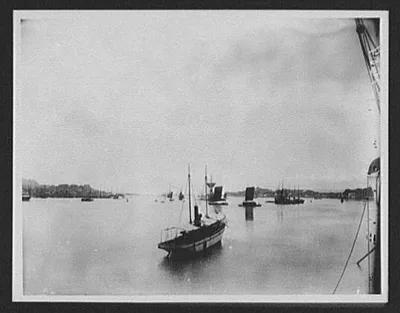 Harbor scene - steamer Egret in foreground, China, 1895