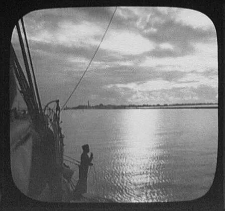 Port Said - approaching from the Mediterranean at sunset, Egypt, Port Said, 1894