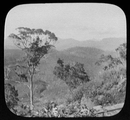 Mountains near Adams Peak from railway tracks, Sri Lanka, 1895