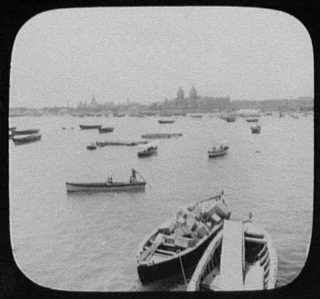 Madras - view from the harbor, India, Madras, 1895