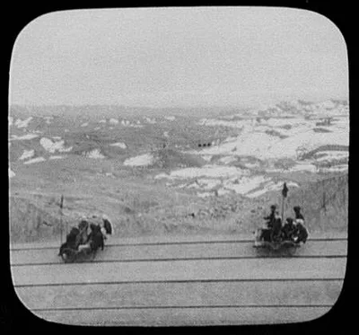WTC [i.e. World Transportation Commission] in handcars crossing…, Pakistan, 1895