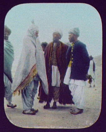 Four Indian men standing, 1895