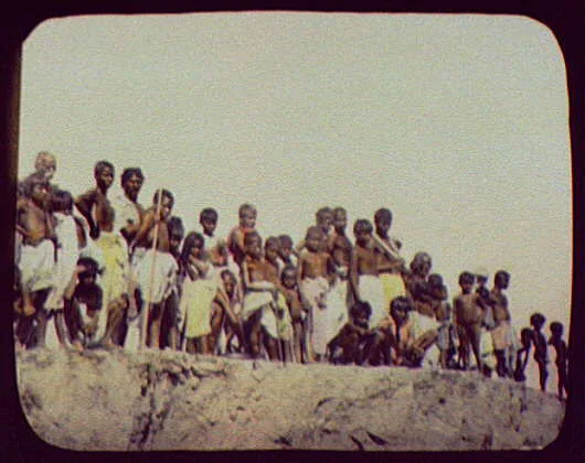Large group of natives, India, 1895