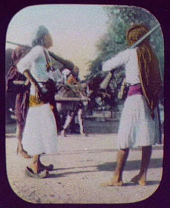 Two men with rifles - Indian huntsmen, 1895