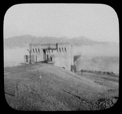 Approach to fortified bridge over Indus at Attock, Campbellpore, Pakistan, 1895