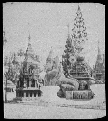 Rangoon - pagoda scene, Burma, Rangoon, 1895