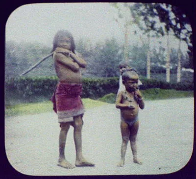 Three small children, Java, Indonesia, 1895