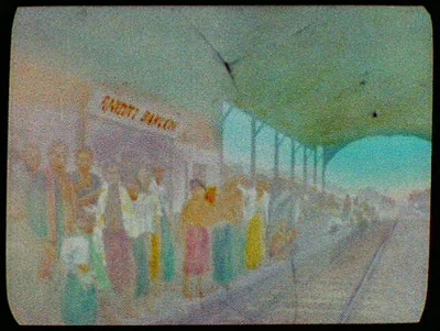 Bangkok - station platform at railway station, Thailand, Bangkok, 1895