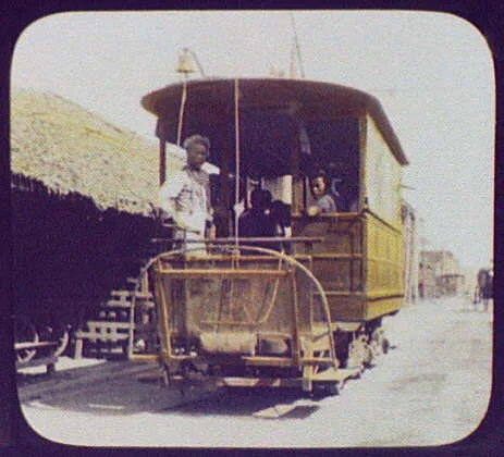 Street car, China, 1895