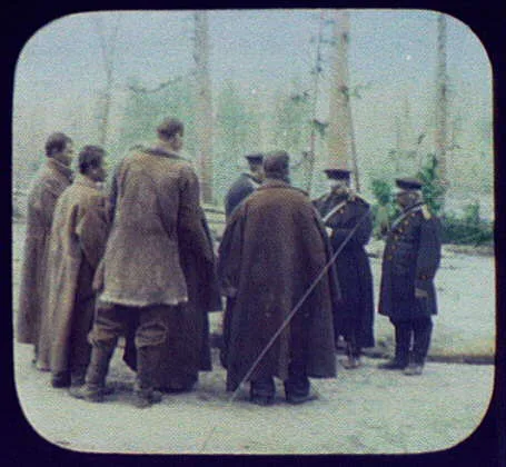 Col. Tashkin receiving petitions of convicts, Russia, Khabarovsk, 1895