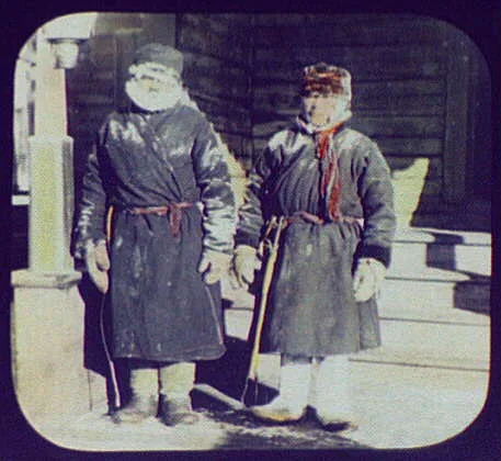 Two Yemschiks immediately after a drive of thirty versts on the…, Siberia, 1896