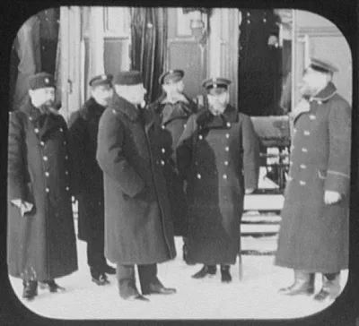 Prince Hilkoff, Minister of Ways and Communications, with his staff…, Siberia, 1896