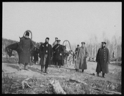 Prince Hilkoff, Minister of Ways and Communications, with his staff,…, Siberia, 1896