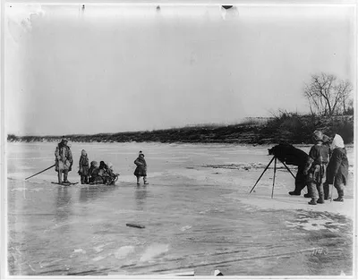 [Photographing Goldi shaman on the Amur River, north of Khabarovsk], Russia, Amur River, China, 1895