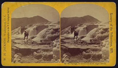 Hot Springs, on Gardiner's River, Upper Basins, 1871