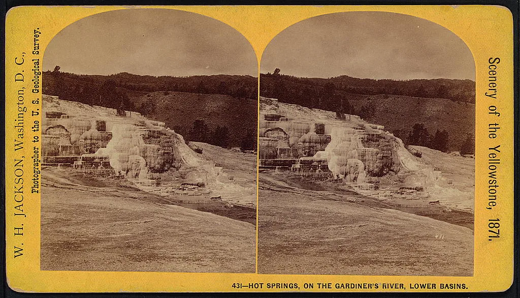 Hot Springs, on the Gardiner's River, Lower Basins, 1871