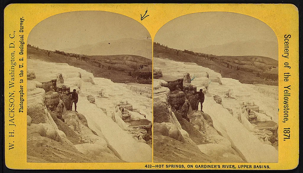 Hot Springs, on Gardiner's River, Upper Basins, 1871