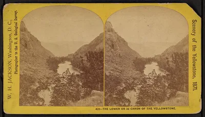 The lower or 2nd canon of the Yellowstone, Yellowstone National Park, 1871