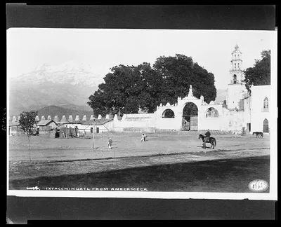 Iztacchihuatl [i.e., Iztaccíhuatl] from Amecameca, Iztaccíhuatl, Mexico, Amecameca, 1884
