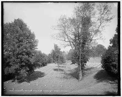 Vicksburg National Cemetery, terraces, Mississippi, 1880