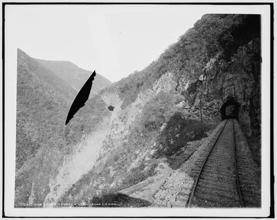 Three tunnels, Temasopa [sic] Canon, The, Mexico, Tamasopo River, 1880