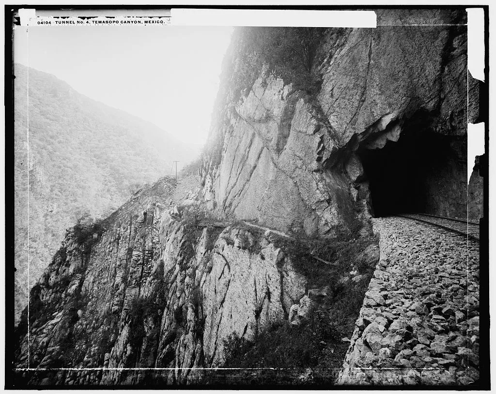 Tunnel No. 4, Temasopo [sic] Canyon, Mexico, Mexico, Tamasopo River, 1880