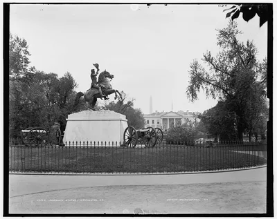 Photograph from District Of Columbia: Jackson's statue, [Lafayette Square], Washington,…
