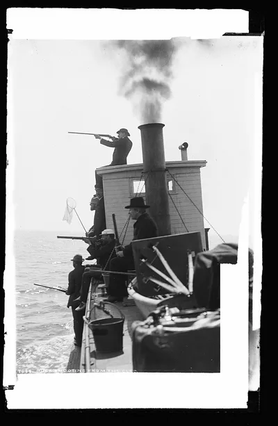 Duck shooting from the Cleo, Florida, 1880