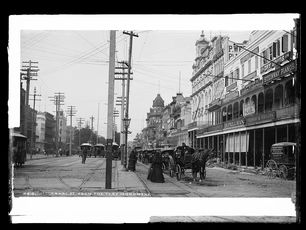 Canal St. [Street] from the Clay Monument, Louisiana, 1880