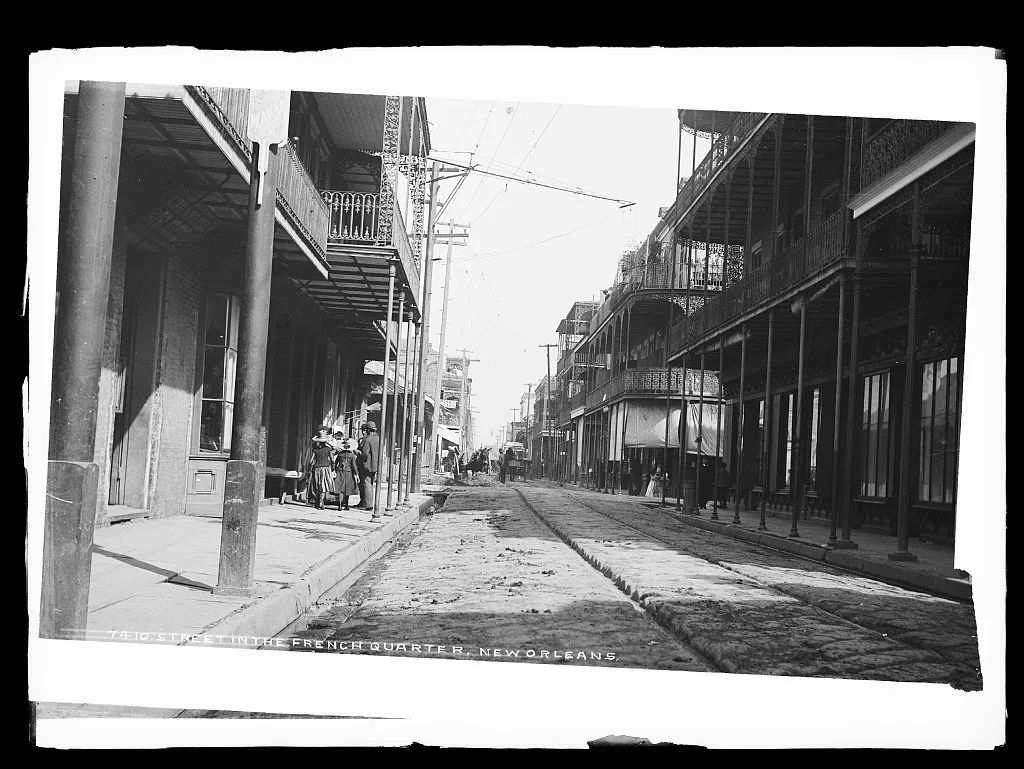 Street in the French Quarter, New Orleans, Louisiana, 1880