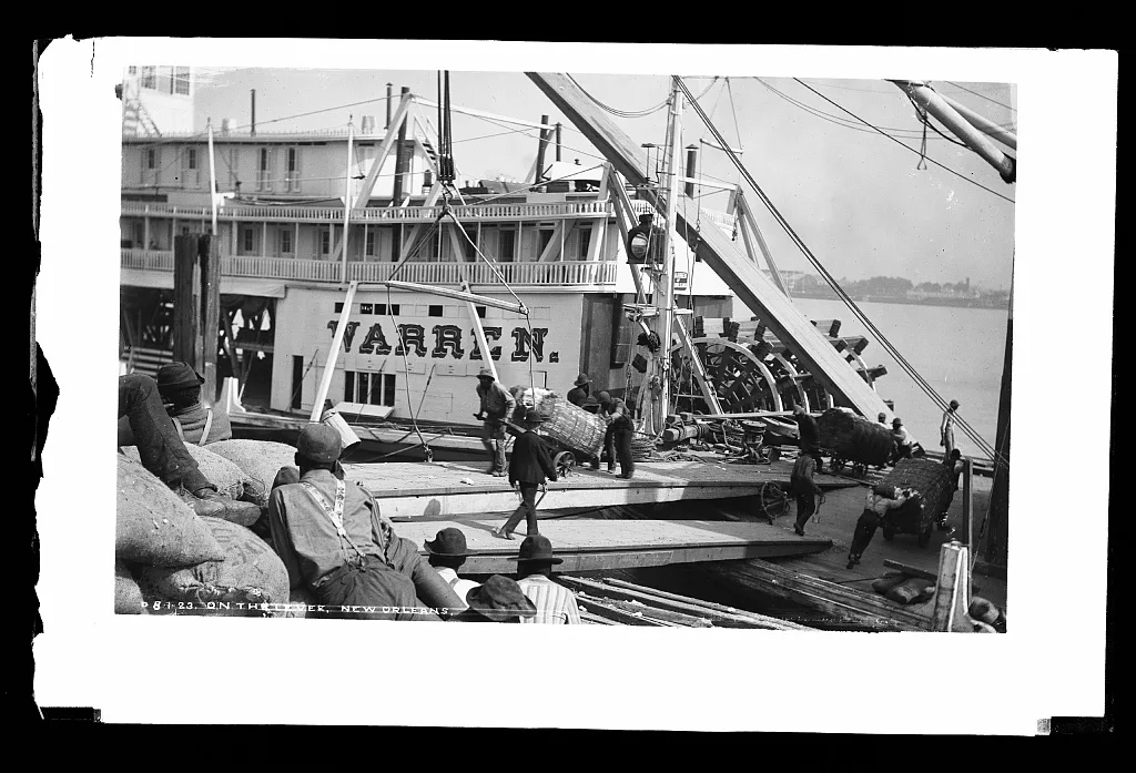On the levee, New Orleans, Louisiana, 1880