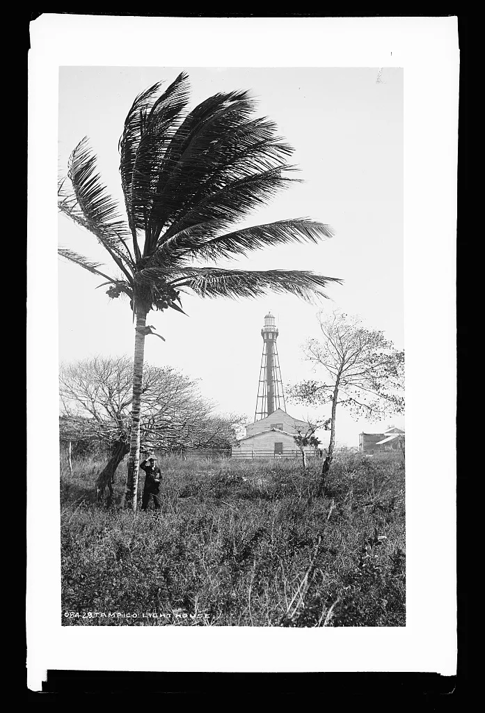 Tampico light house, Mexico, Tampico, 1880