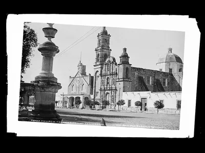 Church near garden of San Marcos, Aguascalientes (State), 1880