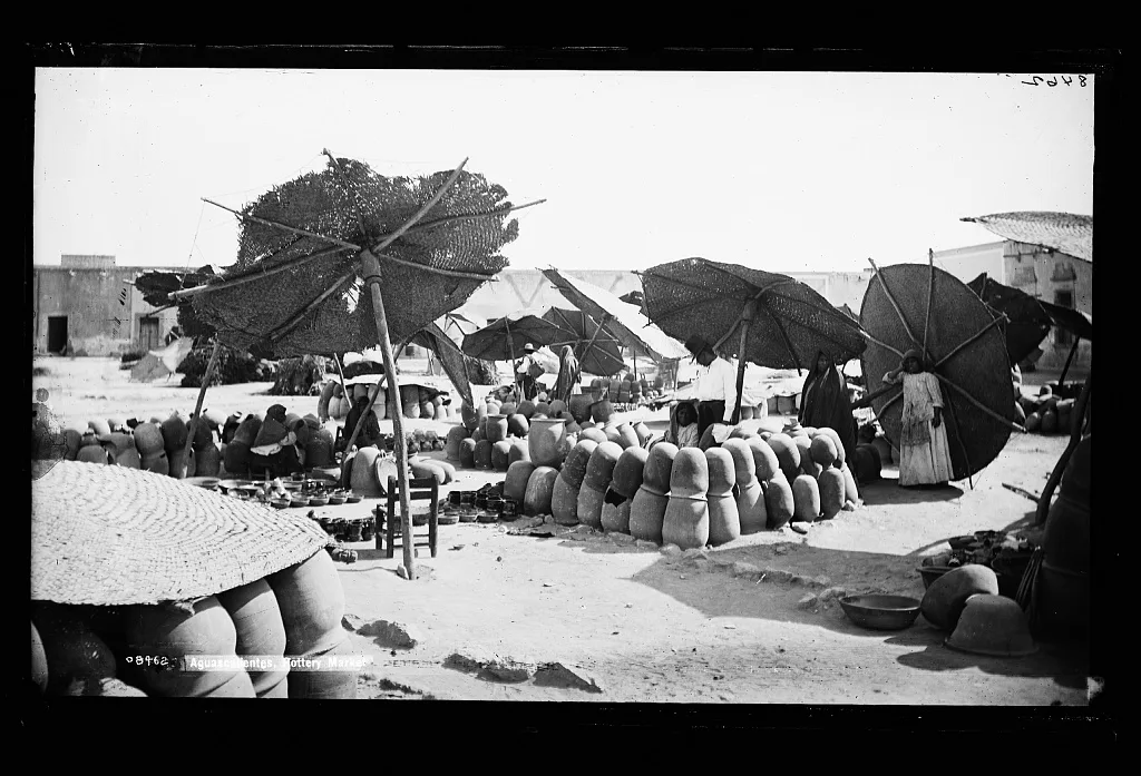 Aguascalientes, pottery market, Aguascalientes (State), 1880