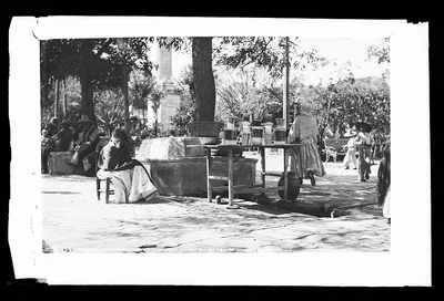 Refreshment stand on the plaza, Aguascalientes (State), 1880