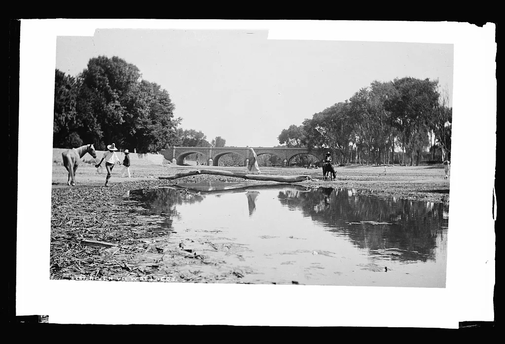 River view at Lagos, Mexico, Lagos, 1880