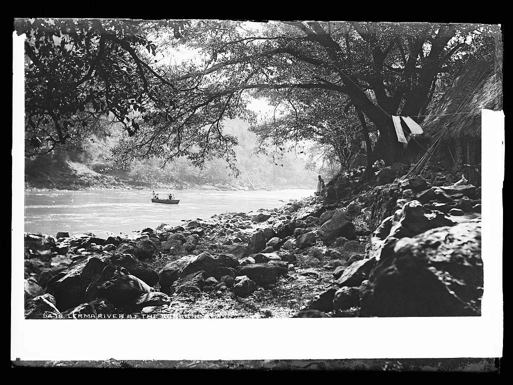 Lerma River [i.e. Santiago River] at the Barranca, Mexico, Barranca De Oblatos, Santiago River, 1880