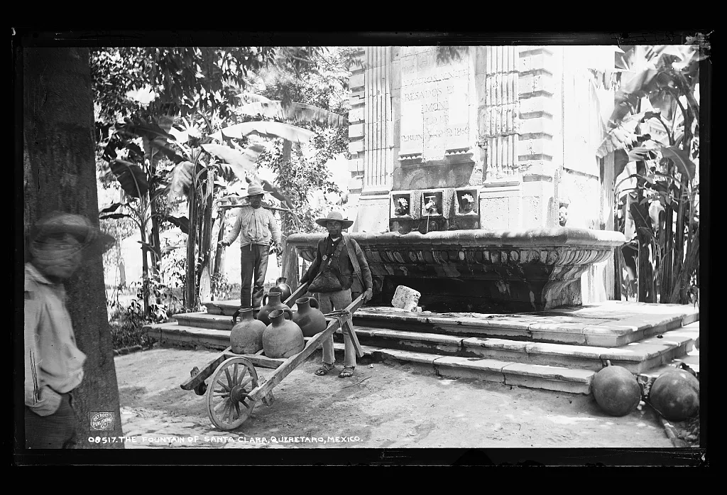 The fountain of Santa Clara, Queretaro, Mexico, Mexico, Queretaro, 1880