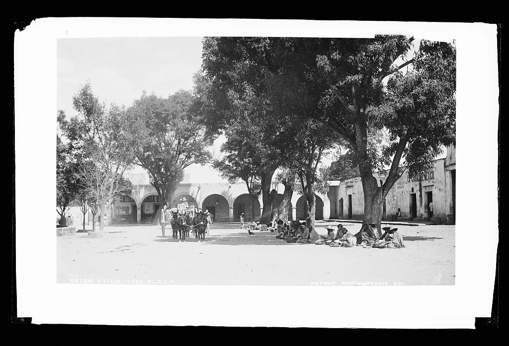 Tula, the plaza, Tula De Allende, Mexico, 1880