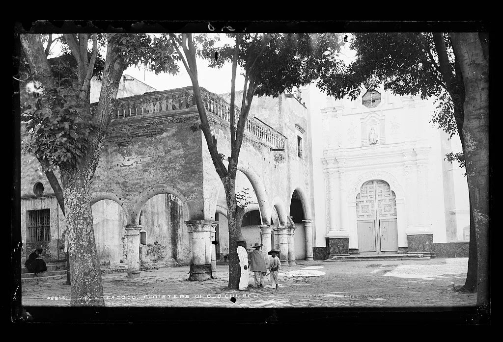 Texcoco, cloisters of old church, Texcoco, Mexico, 1880